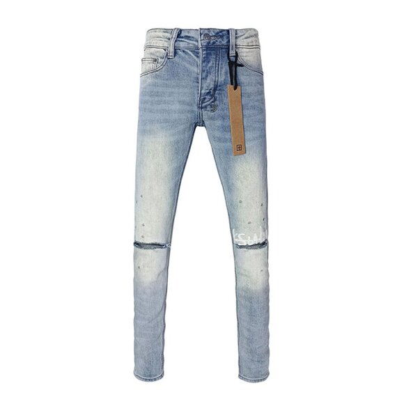 Ksubi Letter Hole Open Slim Jeans